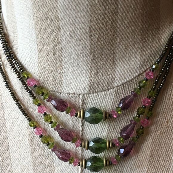 RICH PURPLE n Pink Necklace!! - Picture 5 of 9